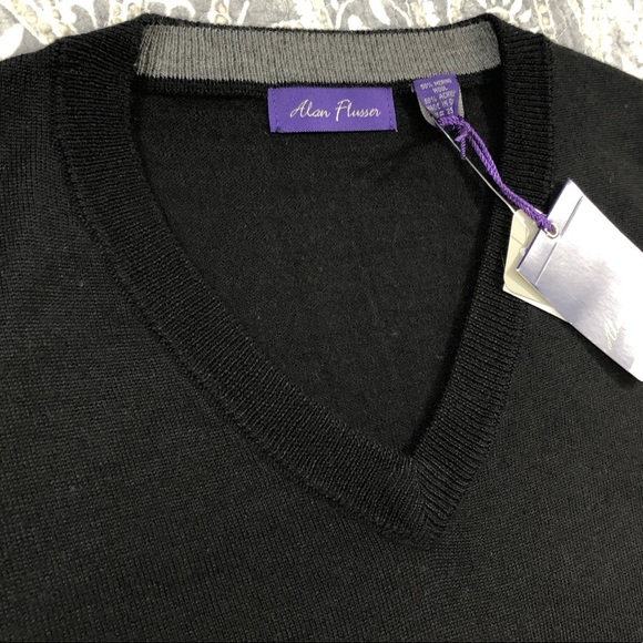 Men’s NWT Alan Flusser Sleeveless V-Neck Sweater - Picture 3 of 8
